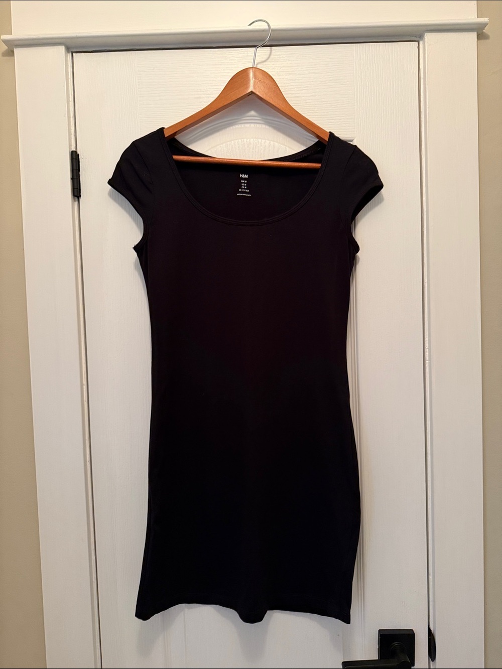 H&M Black Scoop Neck Mini Dress